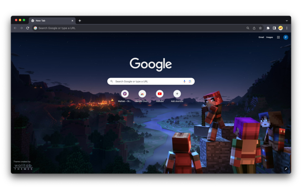 Chrome browser with Forest or Momentum running, clean UI, tab minimalism