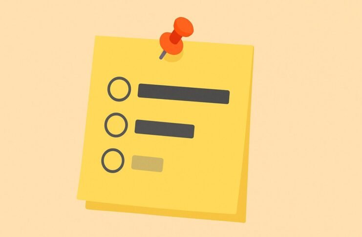 1-1-1 to-do list for focus method visualized as a sticky note with Must, Should, Could